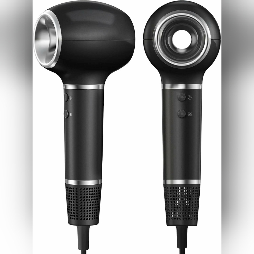 Nouno Brushless Hair Blow Dryer 1400w Negative Ionic Travel Black Fast Drying